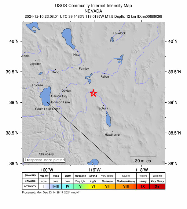 Did You Feel It? map: shaking reported by the public