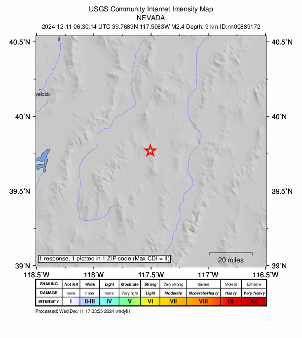 Did You Feel It? map: shaking reported by the public