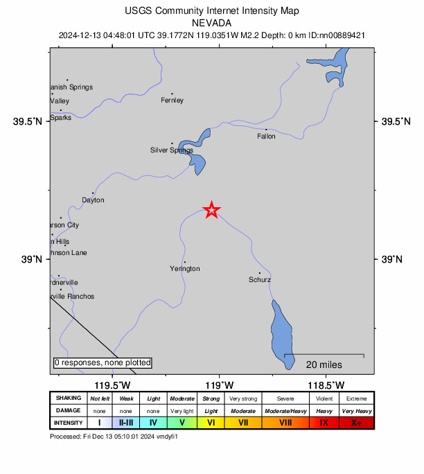 Did You Feel It? map: shaking reported by the public