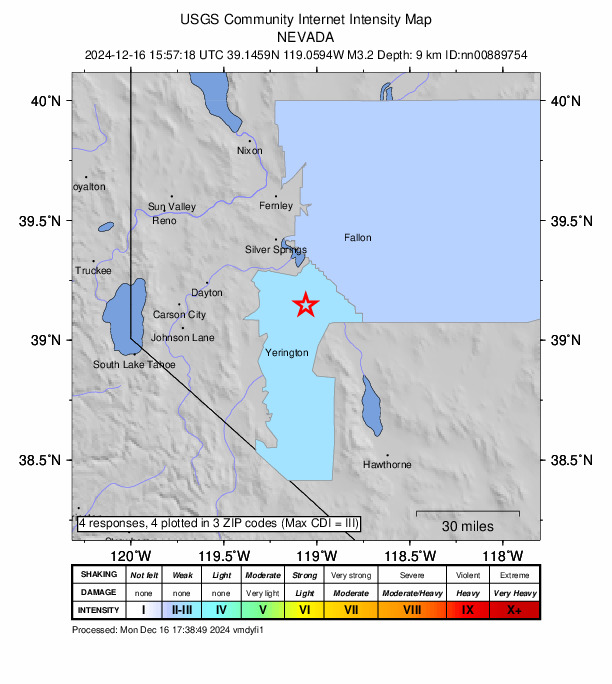 Did You Feel It? map: shaking reported by the public