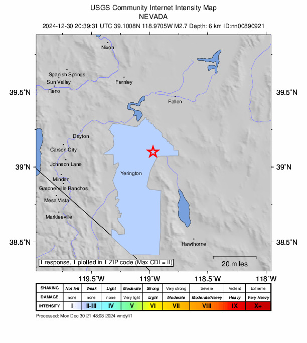 Did You Feel It? map: shaking reported by the public