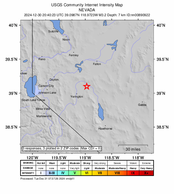 Did You Feel It? map: shaking reported by the public