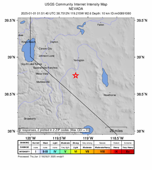 Did You Feel It? map: shaking reported by the public
