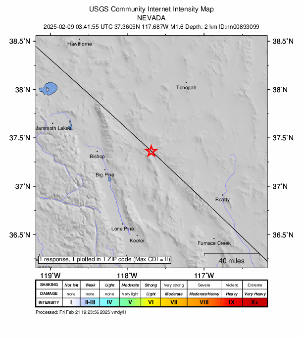 Did You Feel It? map: shaking reported by the public