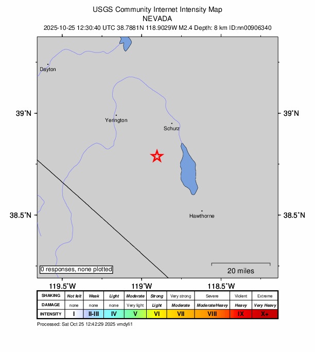 Did You Feel It? map: shaking reported by the public