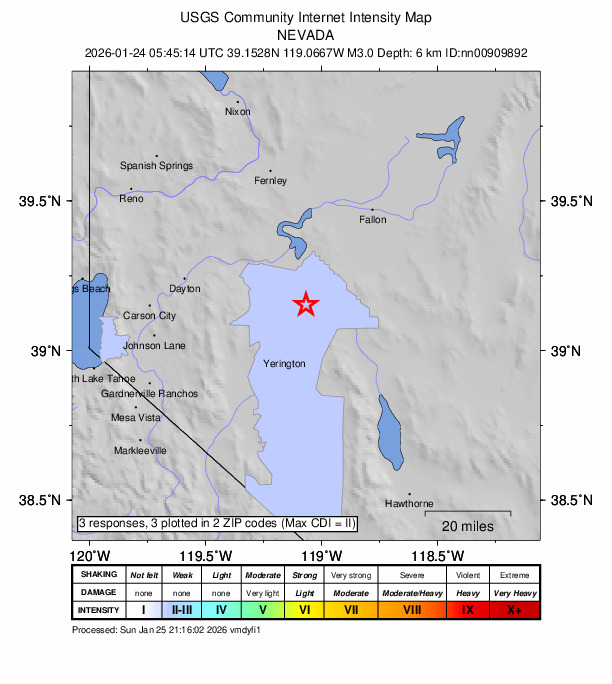 Did You Feel It? map: shaking reported by the public