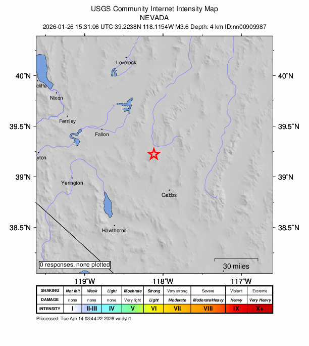 Did You Feel It? map: shaking reported by the public