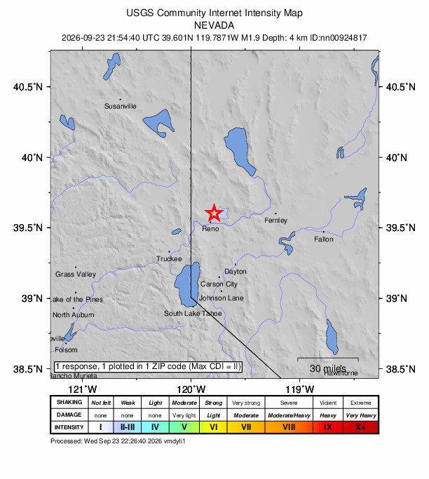 Did You Feel It? map: shaking reported by the public