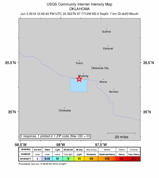 Did You Feel It? map: shaking reported by the public