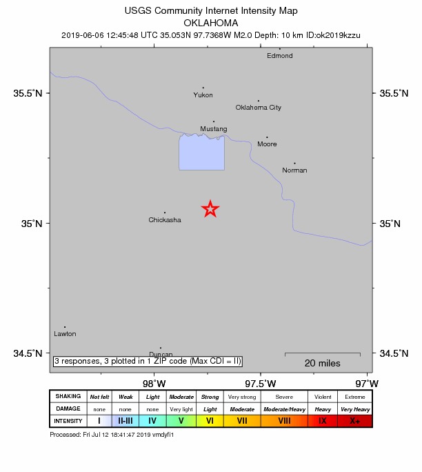 Did You Feel It? map: shaking reported by the public
