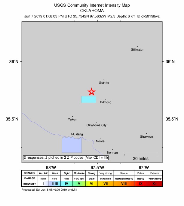 Did You Feel It? map: shaking reported by the public