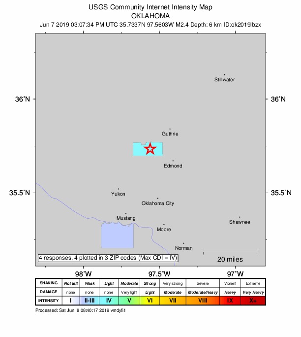 Did You Feel It? map: shaking reported by the public