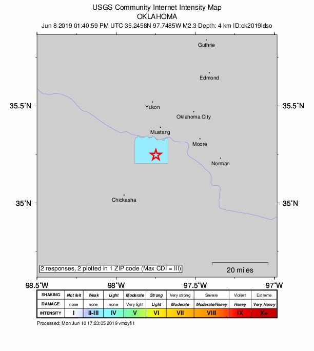 Did You Feel It? map: shaking reported by the public