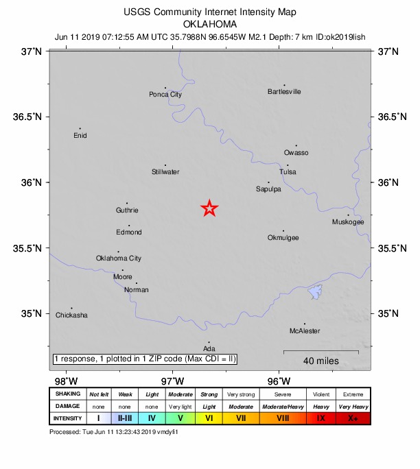 Did You Feel It? map: shaking reported by the public