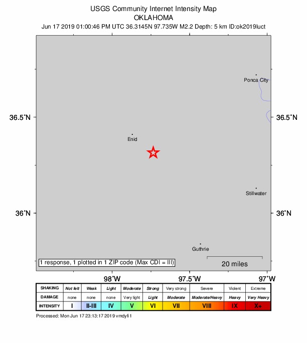 Did You Feel It? map: shaking reported by the public