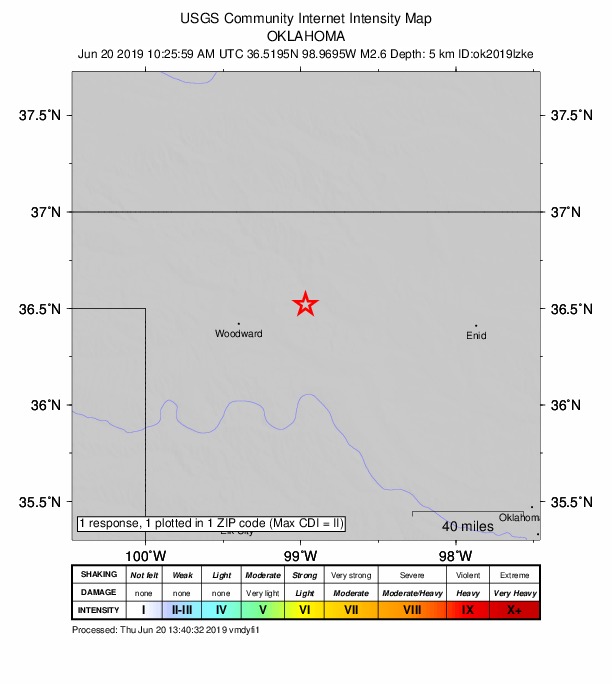 Did You Feel It? map: shaking reported by the public