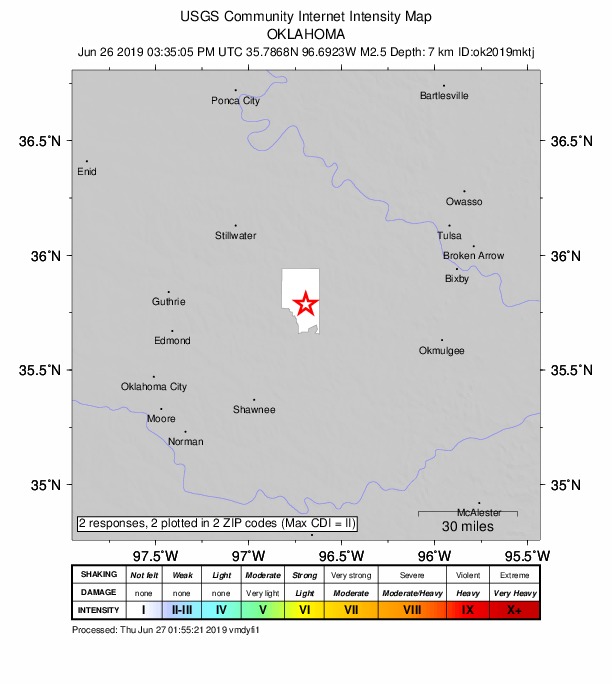 Did You Feel It? map: shaking reported by the public