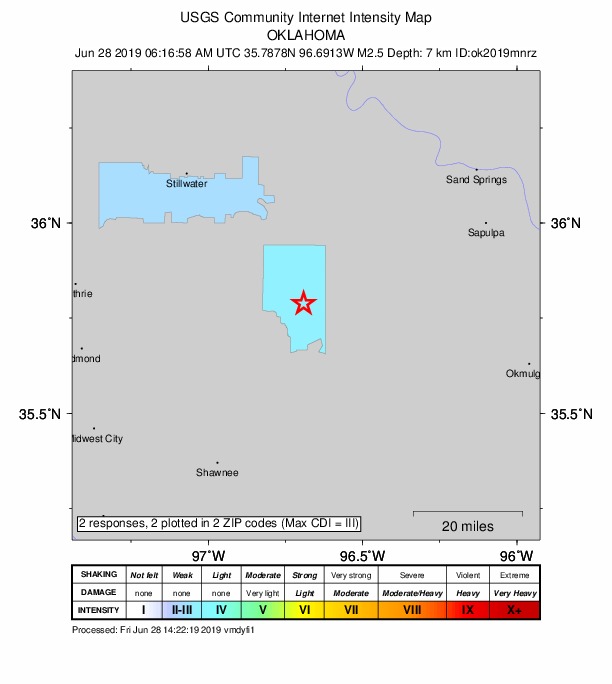 Did You Feel It? map: shaking reported by the public
