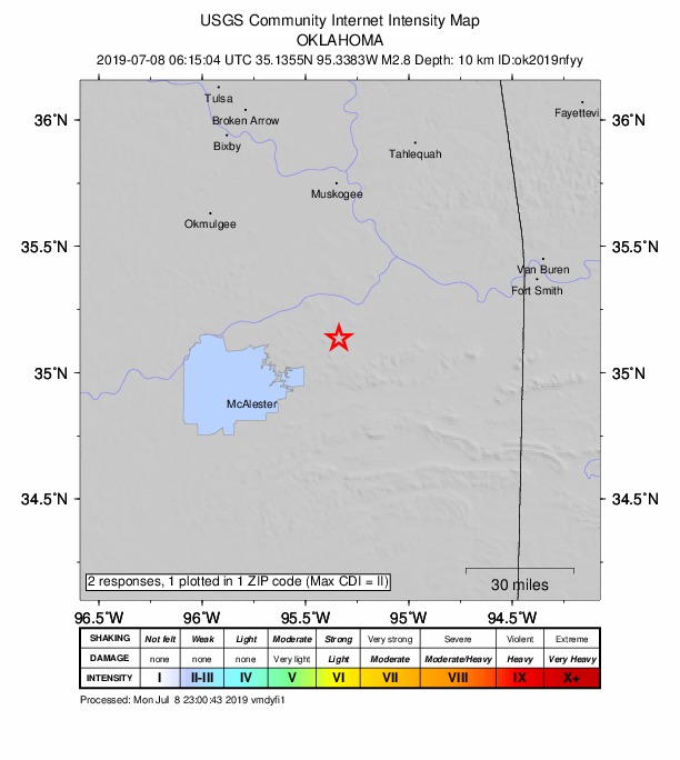 Did You Feel It? map: shaking reported by the public