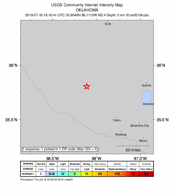 Did You Feel It? map: shaking reported by the public