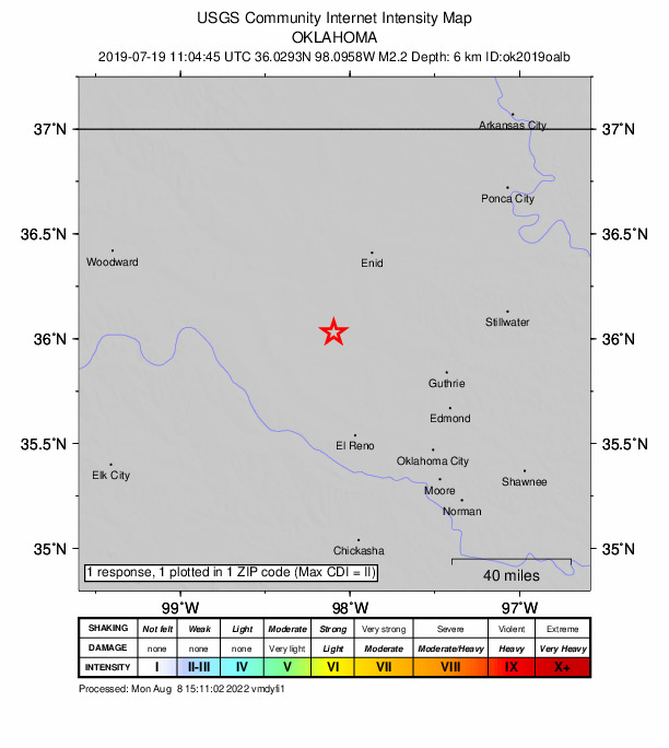 Did You Feel It? map: shaking reported by the public