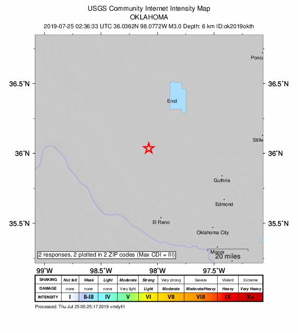 Did You Feel It? map: shaking reported by the public