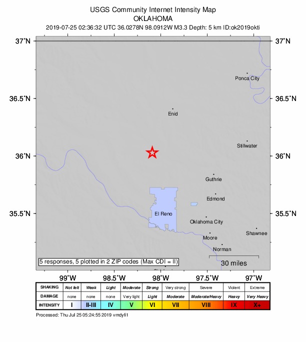 Did You Feel It? map: shaking reported by the public