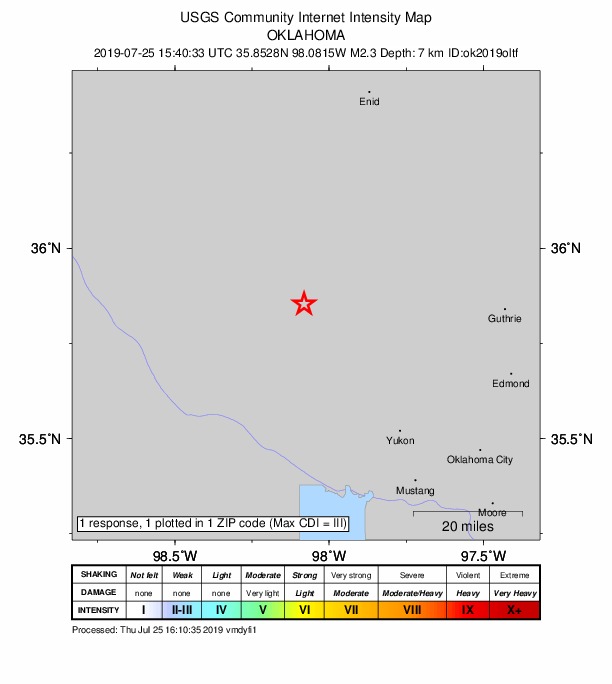 Did You Feel It? map: shaking reported by the public