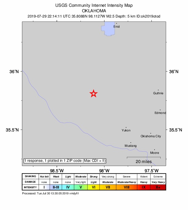 Did You Feel It? map: shaking reported by the public