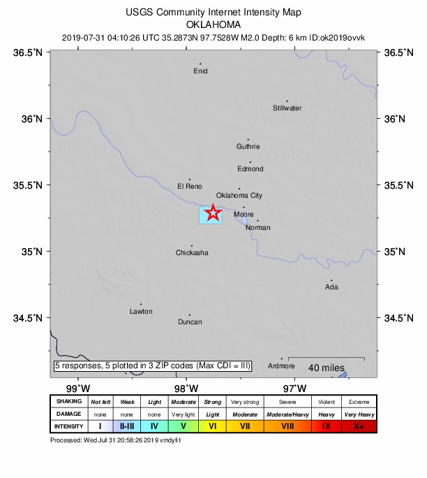 Did You Feel It? map: shaking reported by the public