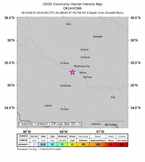Did You Feel It? map: shaking reported by the public