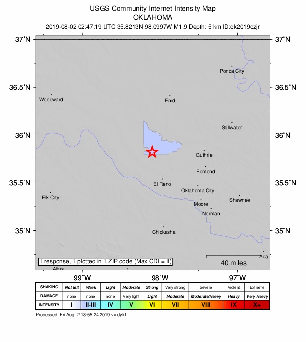 Did You Feel It? map: shaking reported by the public