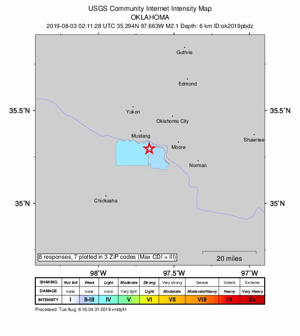 Did You Feel It? map: shaking reported by the public