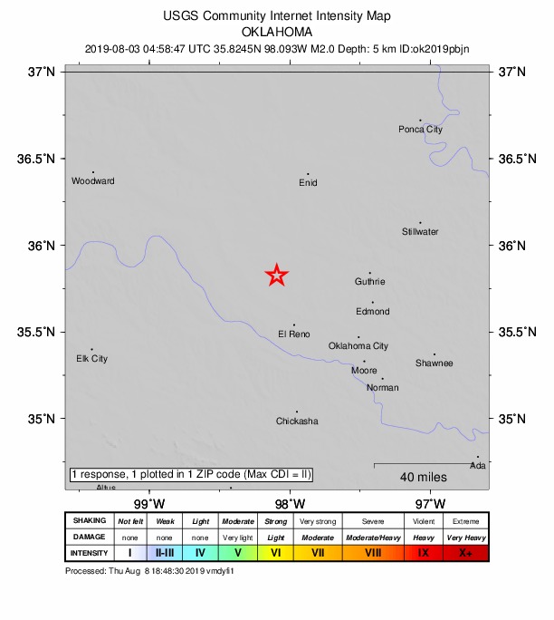 Did You Feel It? map: shaking reported by the public