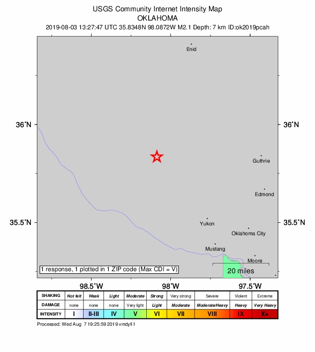 Did You Feel It? map: shaking reported by the public