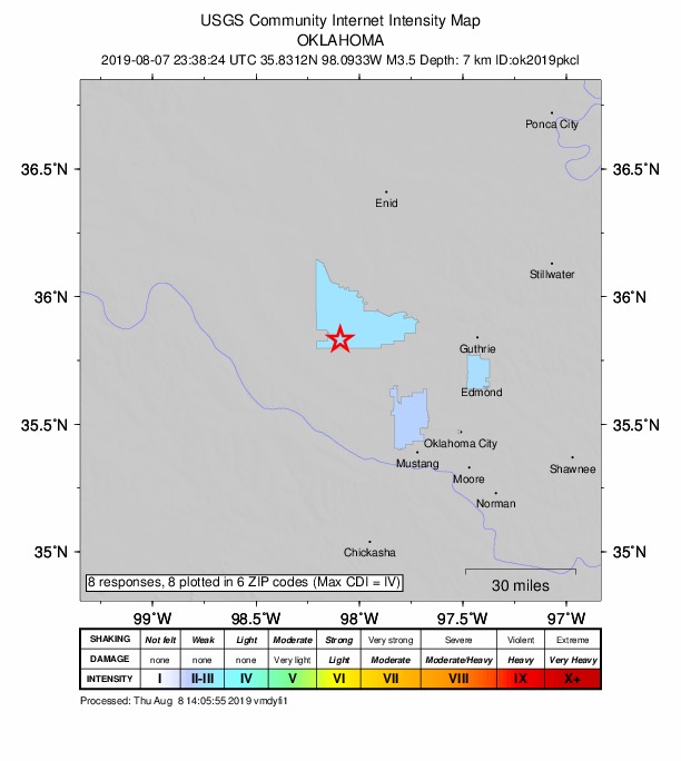 Did You Feel It? map: shaking reported by the public