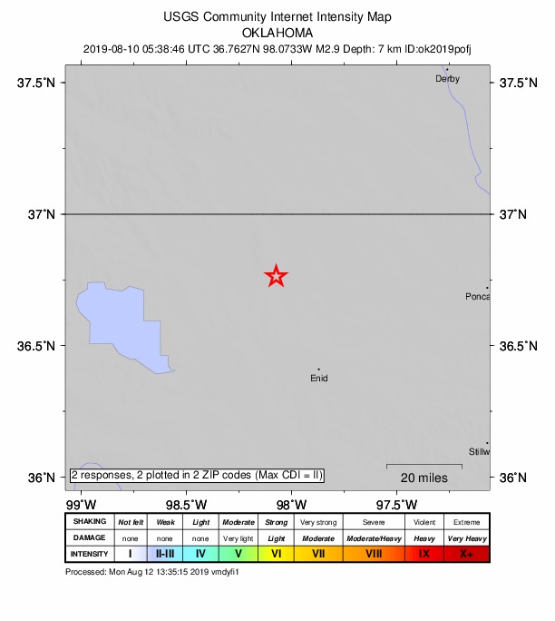 Did You Feel It? map: shaking reported by the public