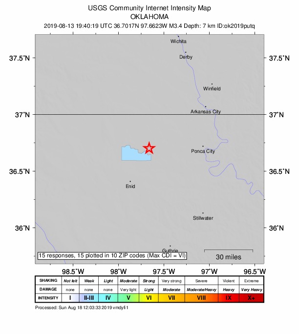 Did You Feel It? map: shaking reported by the public