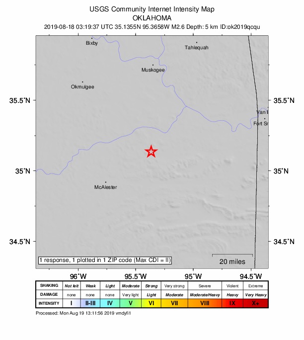 Did You Feel It? map: shaking reported by the public