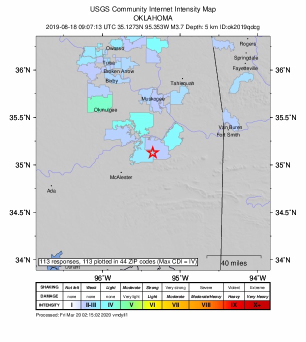 Did You Feel It? map: shaking reported by the public