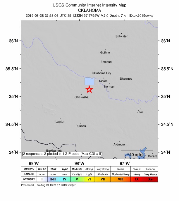 Did You Feel It? map: shaking reported by the public