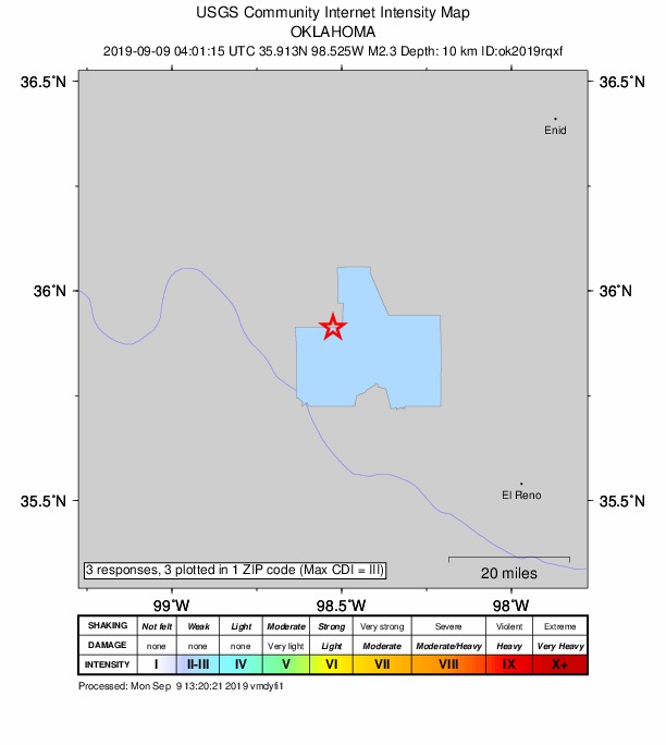 Did You Feel It? map: shaking reported by the public