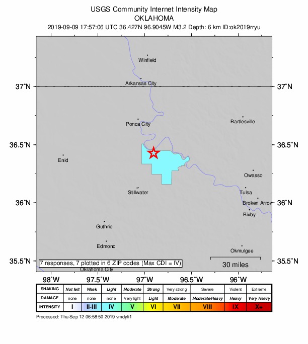 Did You Feel It? map: shaking reported by the public