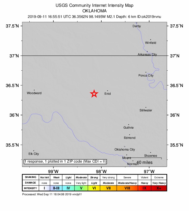 Did You Feel It? map: shaking reported by the public