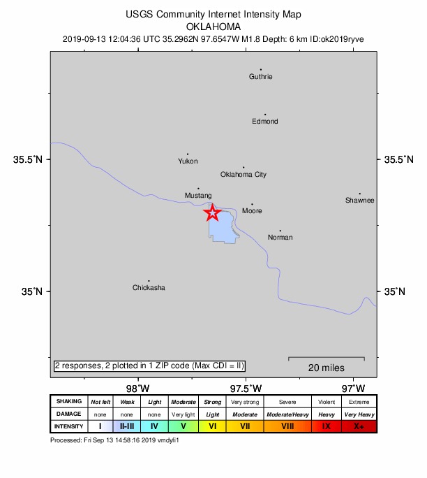Did You Feel It? map: shaking reported by the public