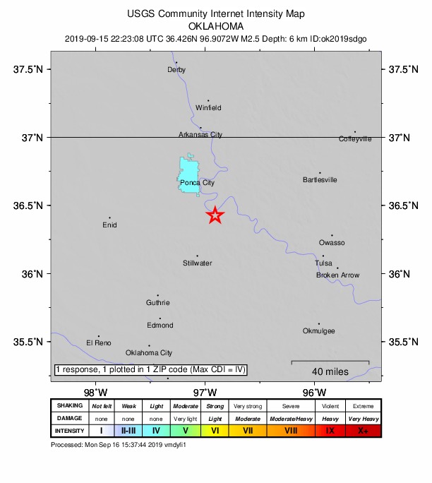 Did You Feel It? map: shaking reported by the public