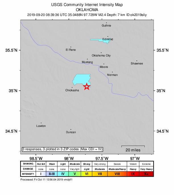 Did You Feel It? map: shaking reported by the public
