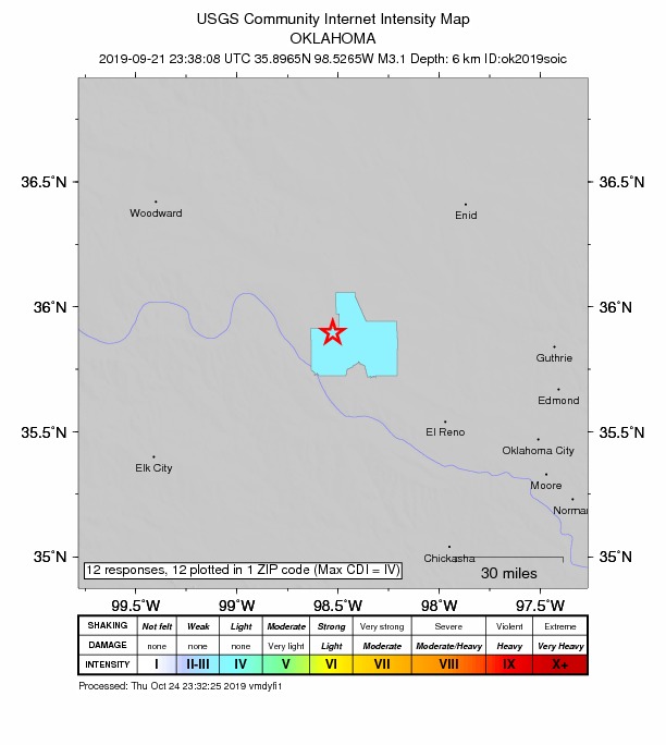 Did You Feel It? map: shaking reported by the public