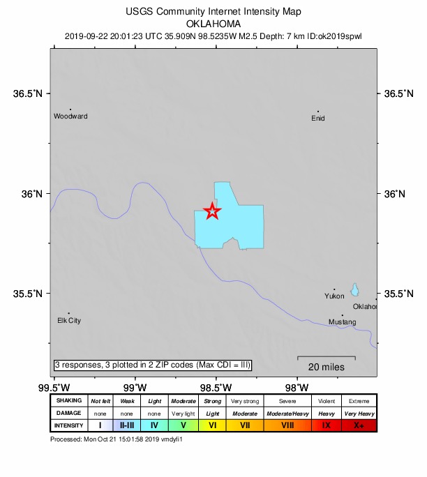 Did You Feel It? map: shaking reported by the public