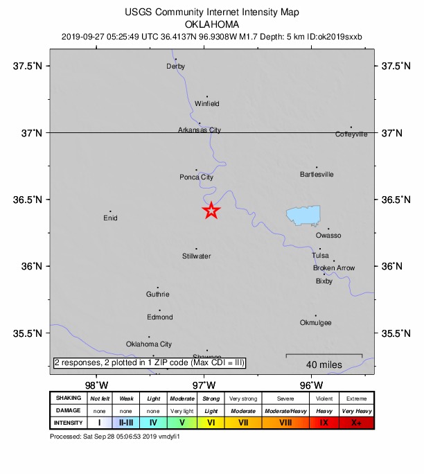 Did You Feel It? map: shaking reported by the public